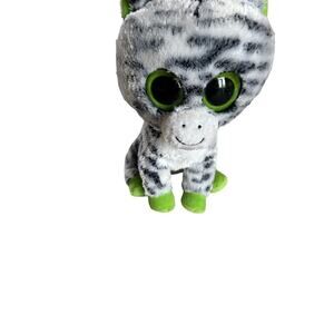 Ty‎ Beanie Boos Zig Zag The Zebra 6" Stuffed Plush Solid Eyes 2014